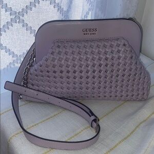Guess Purple Crossbody Bag with Quilted Texture